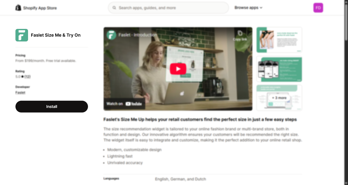 Shopify App Store listing