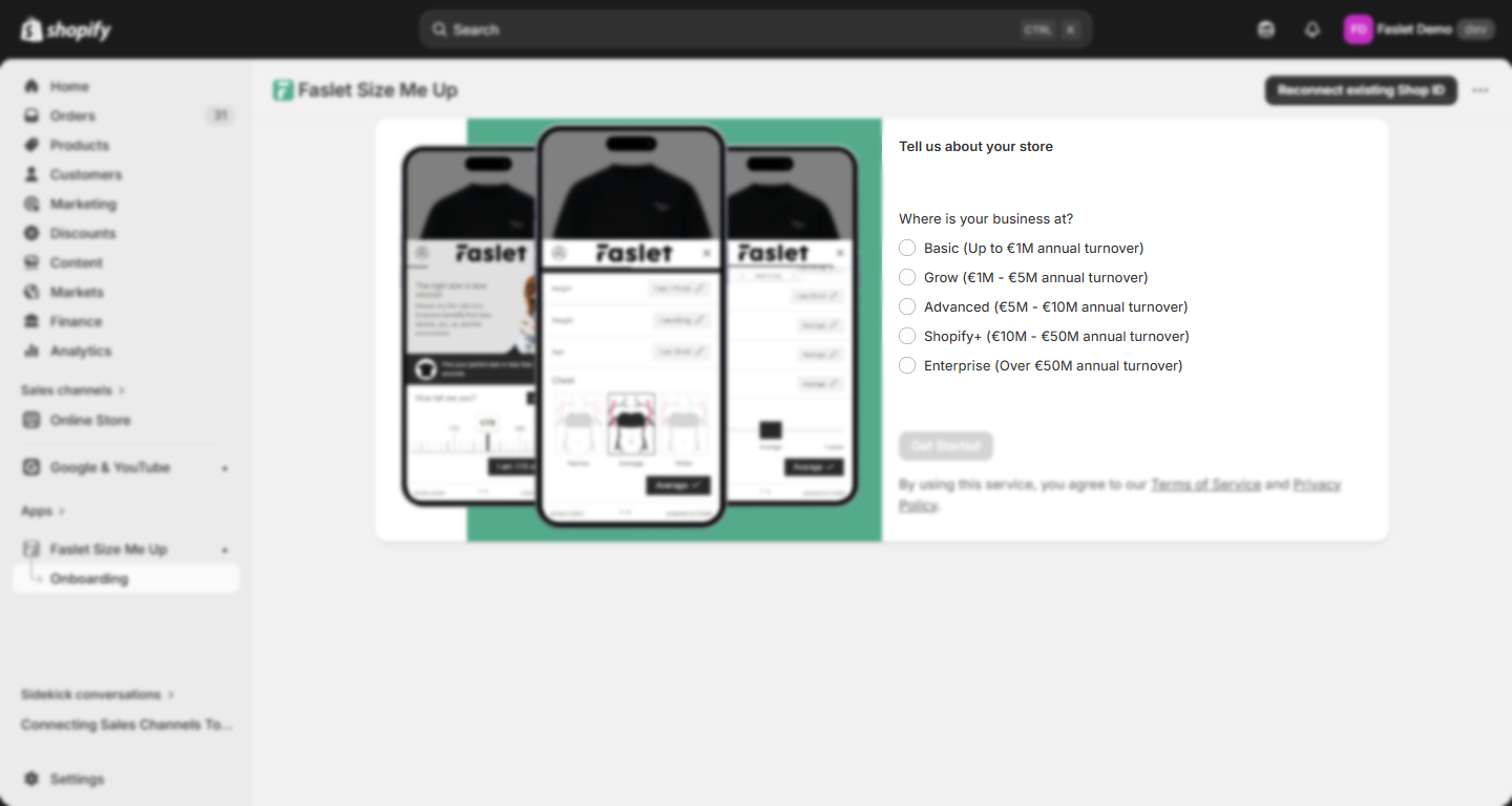 Introduction — choose your store size