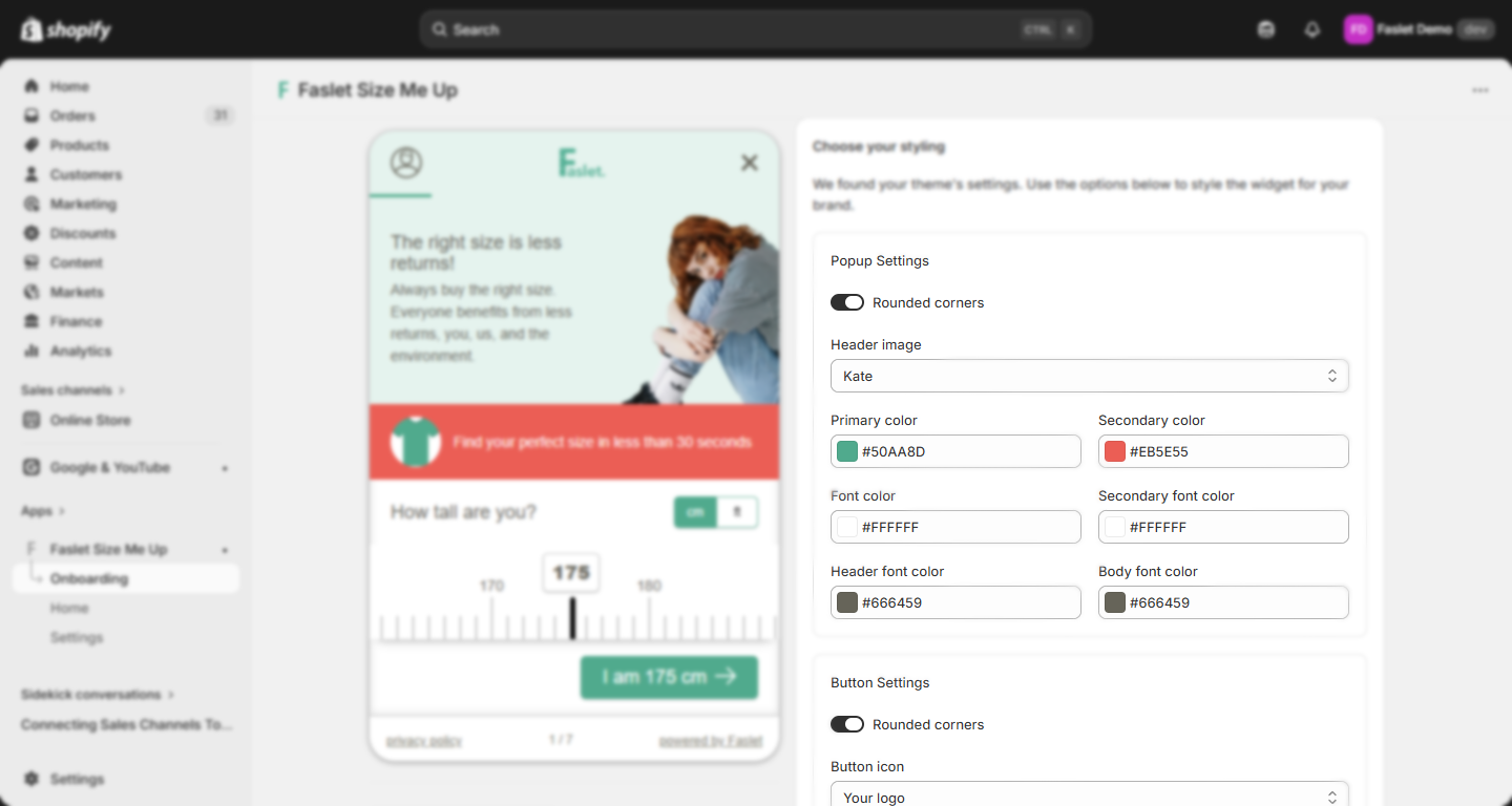 Customize your widget