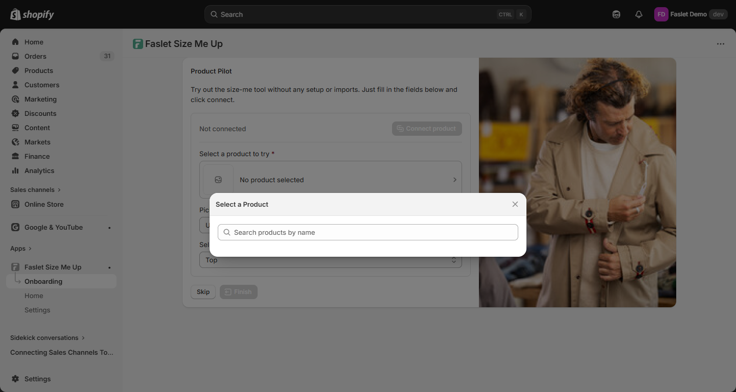 Search for a product